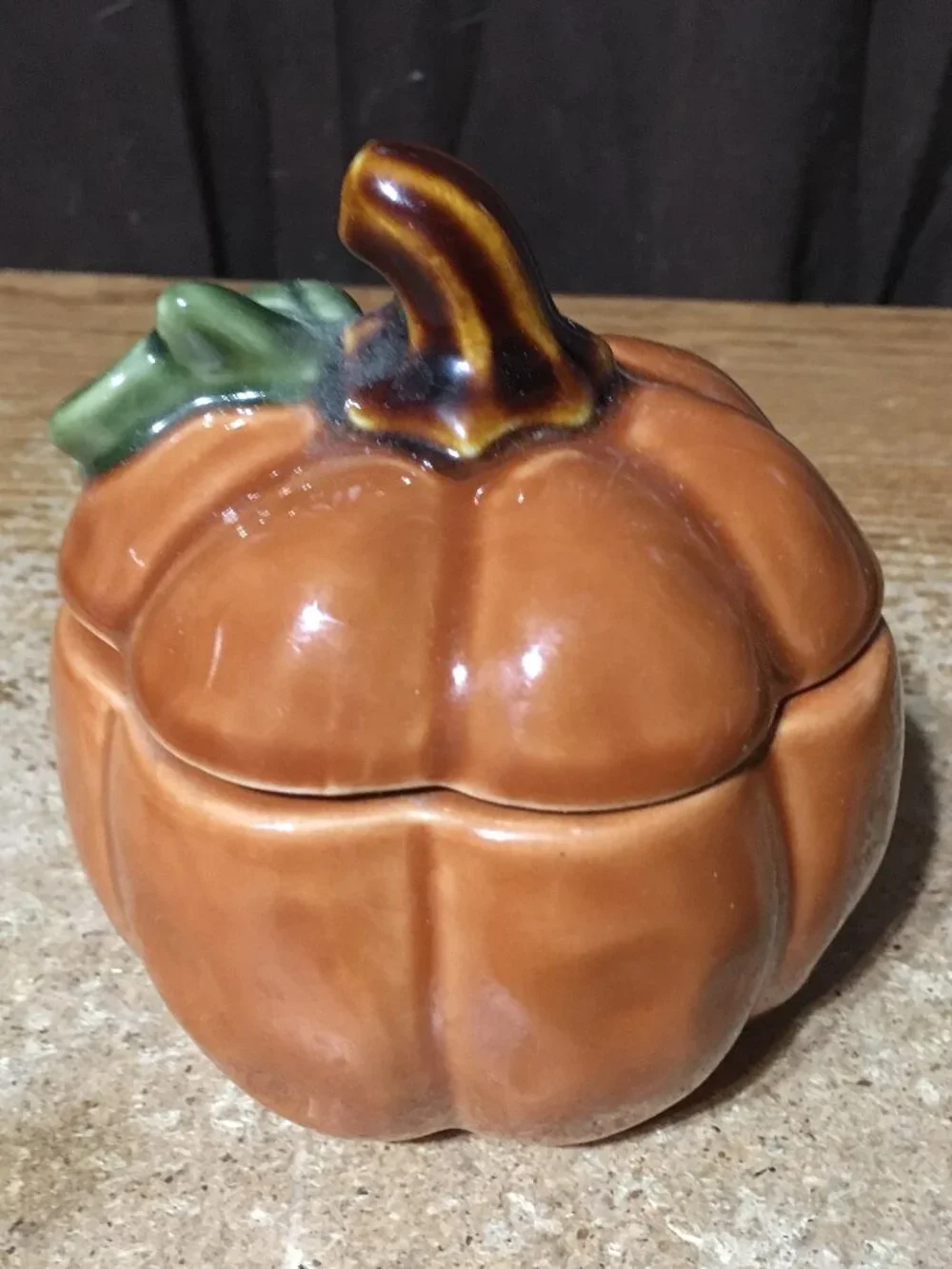 CERAMIC PUMPKIN SPICE CANDLE JAR HALLOWEEN AUTUMN 4